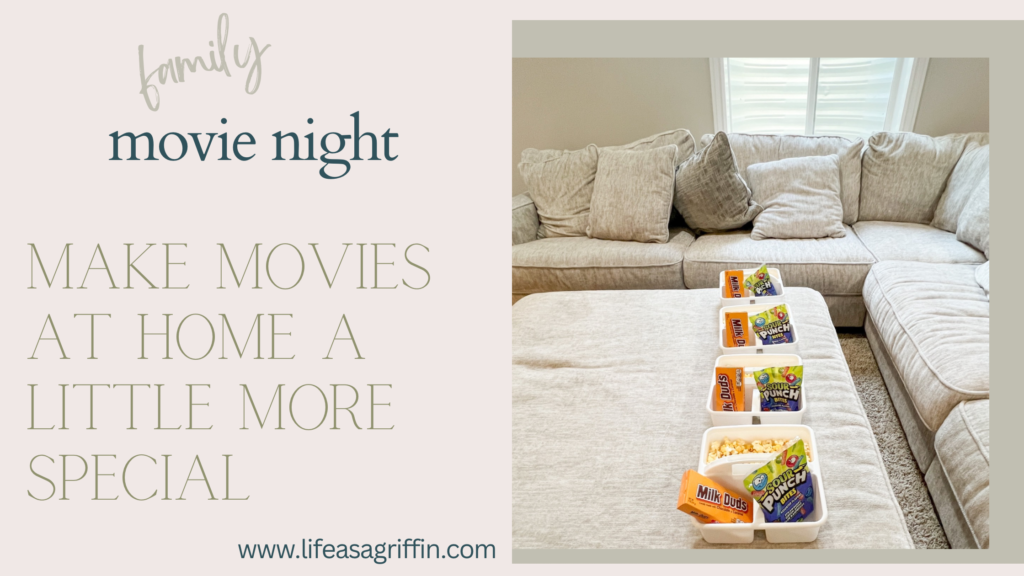 Family Movie Night At Home Treat Bins
